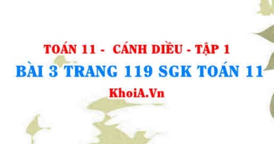 Bài 3 trang 119 SGK Toán 11 tập 1 Cánh Diều